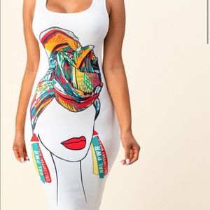 Girl Power White Bodycon Dress